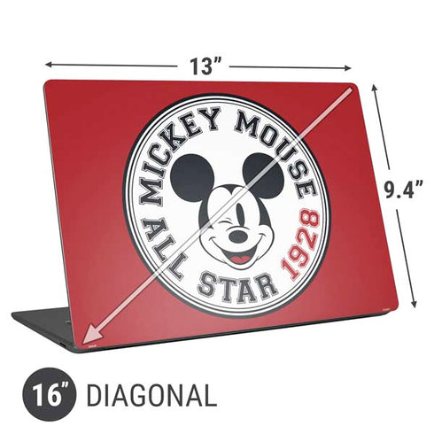 Disney Mickey Mouse All Star 1928 Universal Laptop 16in (13 x 9.4in) Skin